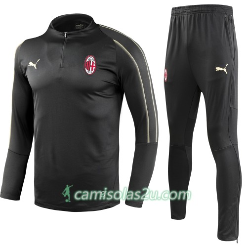 AC Milan Sweat de Treino Conjunto Preto 2018/19 AC Milan Sweat de Treino Conjunto Preto 2018/19